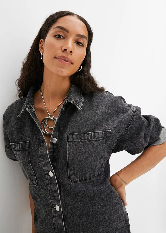 Surchemise oversize en jean 100% coton, bonprix