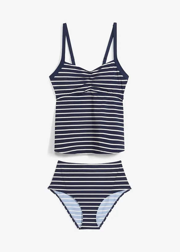 Tankini (ens. 2 pces) avec décolleté froncé, bonprix