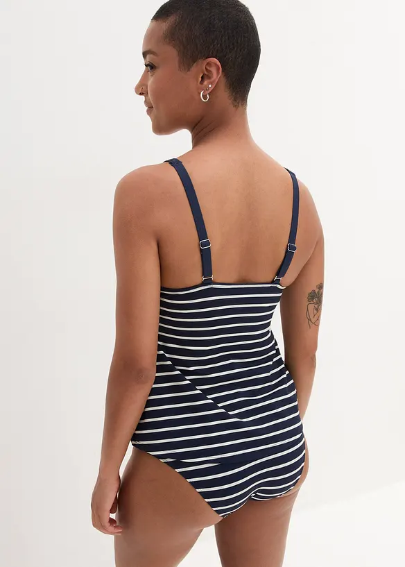 Tankini (ens. 2 pces) avec décolleté froncé, bonprix