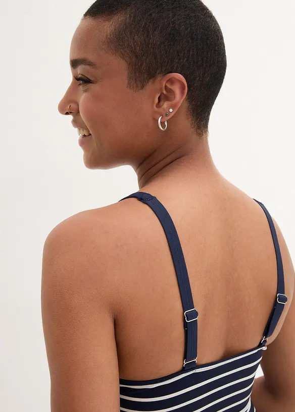 Tankini (ens. 2 pces) avec décolleté froncé, bonprix