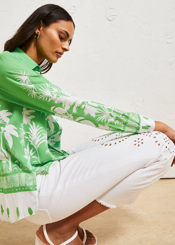 Chemisier en viscose fluide, dos plus long, bonprix