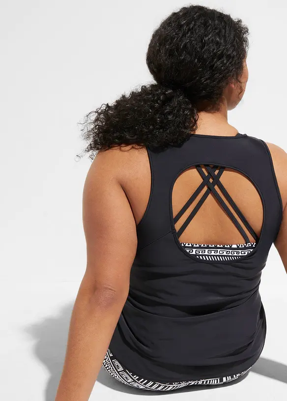 Tankini (ens. 3 pces) avec haut brassière, bonprix