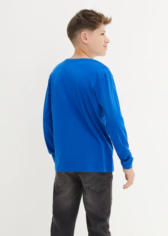 Lot de 3 T-shirts manches longues coton, bonprix