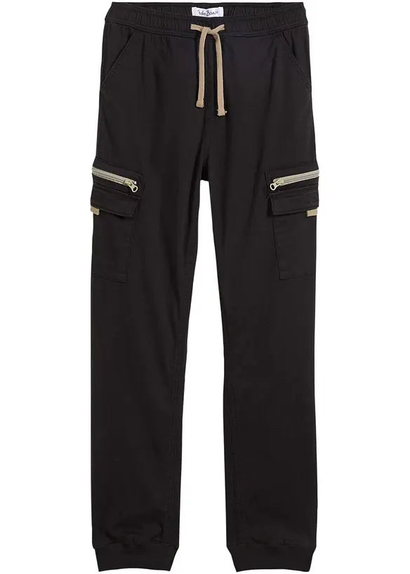 Pantalon cargo Regular et droit en coton extensible, bonprix