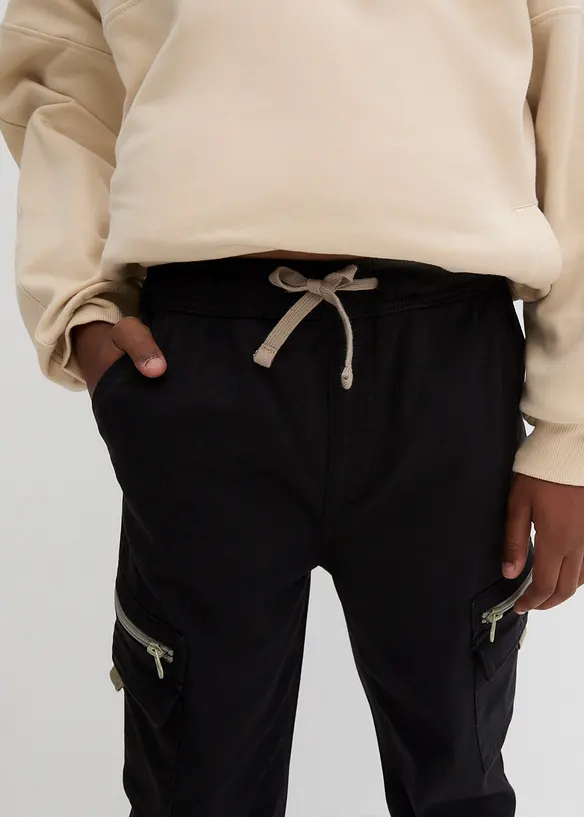 Pantalon cargo Regular et droit en coton extensible, bonprix