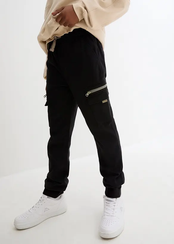 Pantalon cargo Regular et droit en coton extensible, bonprix