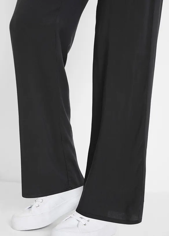 Pantalon en viscose avec taille élastiquée, bonprix