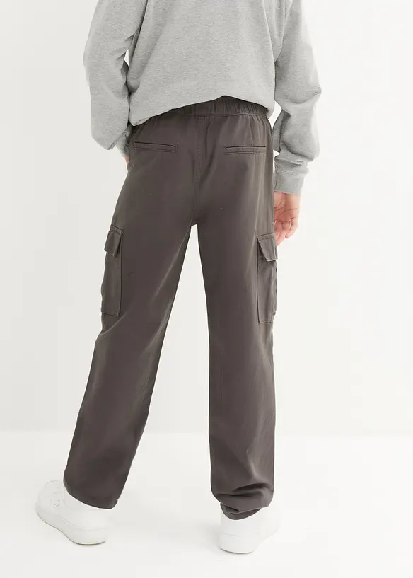 Pantalon cargo 100% coton, coupe droite et loose, bonprix