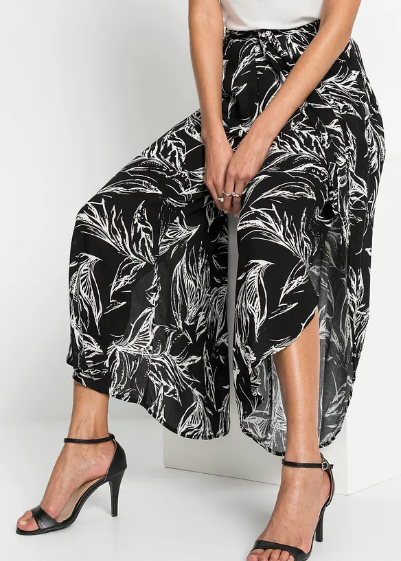 Pantalon en viscose texturée, bonprix