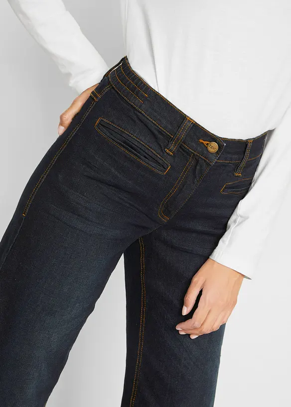 Jean large taille mi-haute élastiquée, bonprix