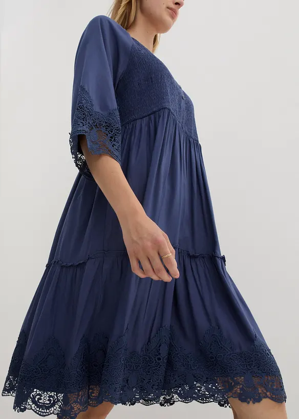 Robe-chemise à dentelle, bonprix