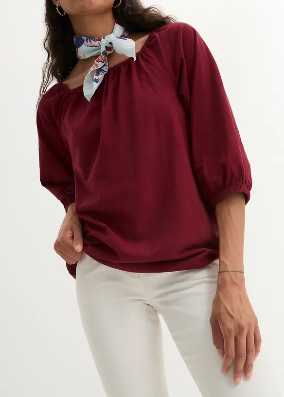 Blouse en jersey 100% coton, bonprix