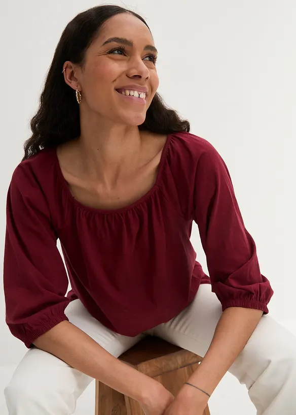 Blouse en jersey 100% coton, bonprix