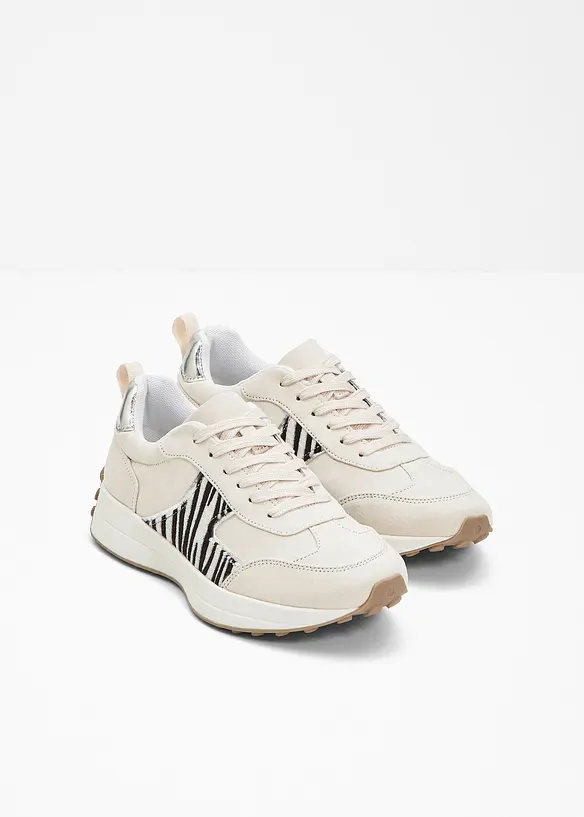 Sneakers &agrave; d&eacute;tails m&eacute;tallis&eacute;s, bonprix