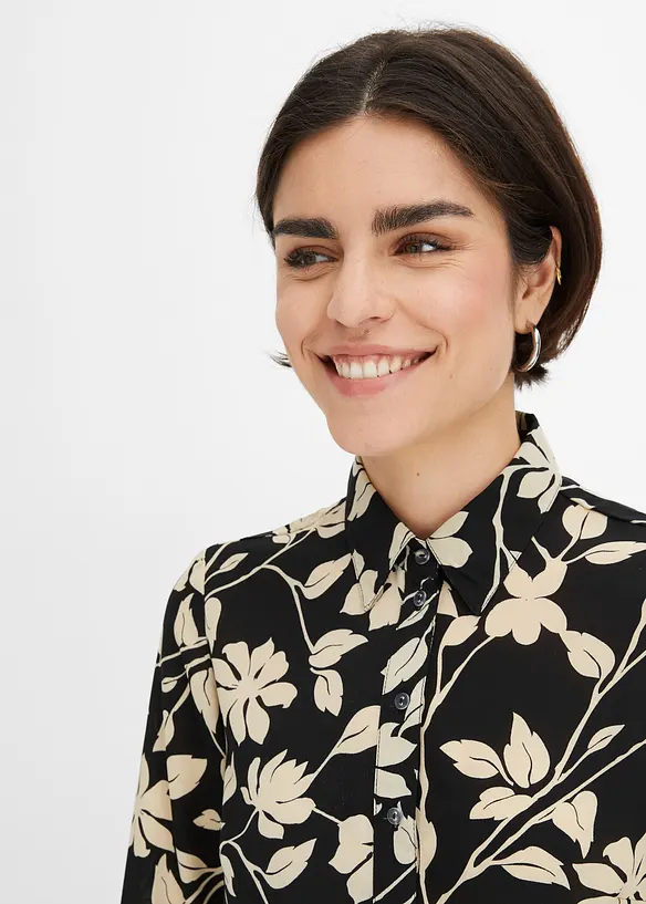 Chemisier imprimé en mousseline, bonprix