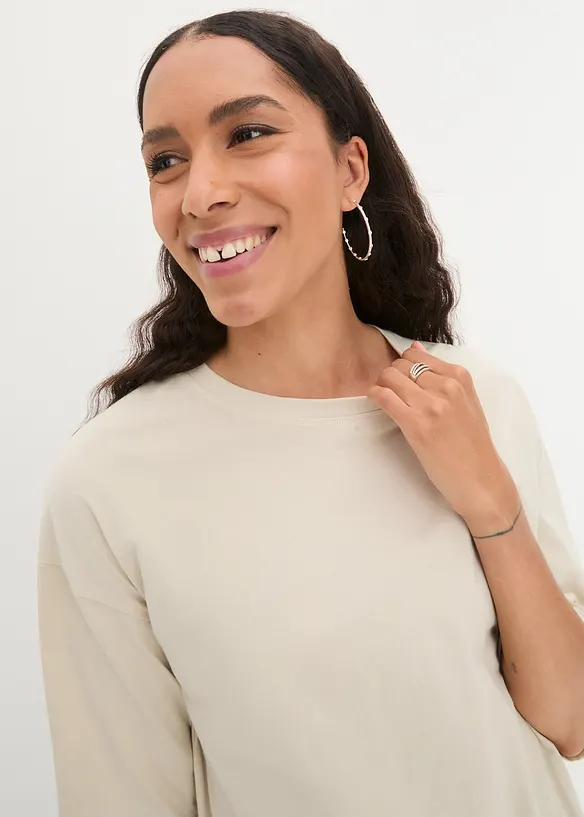 T-shirt long oversize 100% coton, bonprix