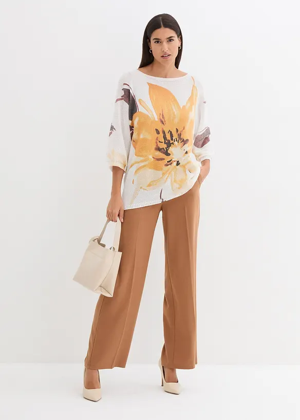 Pull à imprimé floral, bonprix
