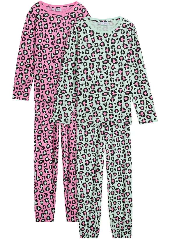 Lot de 2 pyjamas en coton, bonprix