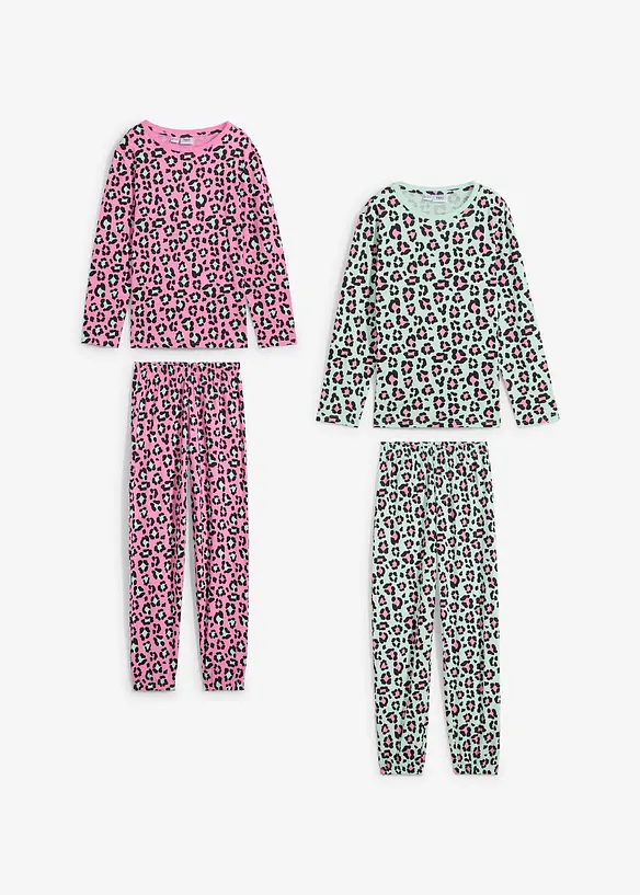 Lot de 2 pyjamas en coton, bonprix