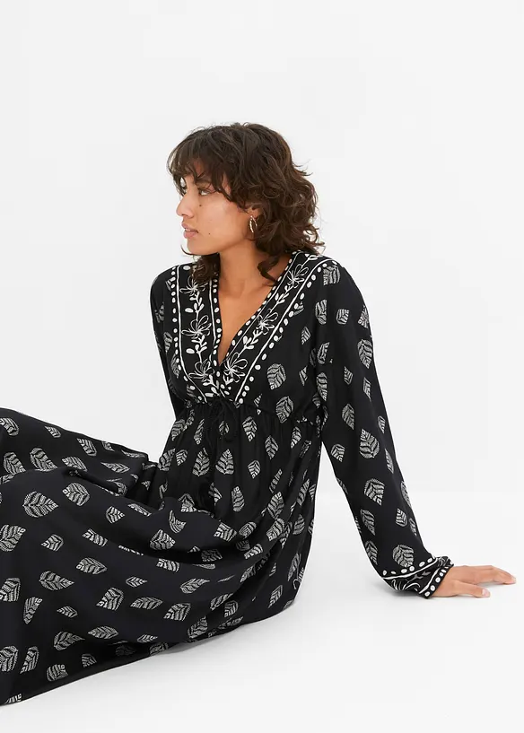 Robe longue tissée en viscose, bonprix