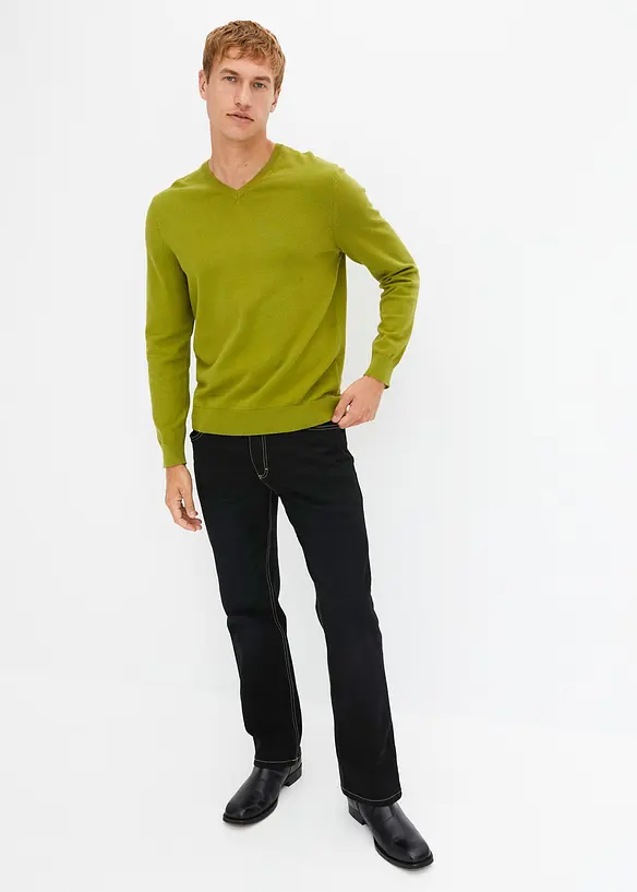 Pull doux en fine maille de coton majoritaire, bonprix