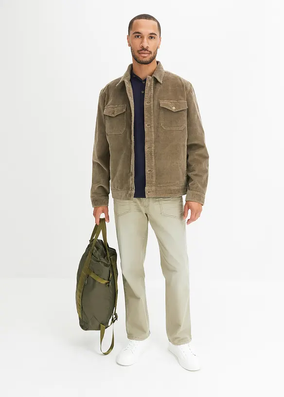 Lot de 2 T-shirts col tunisien 100 % coton, bonprix