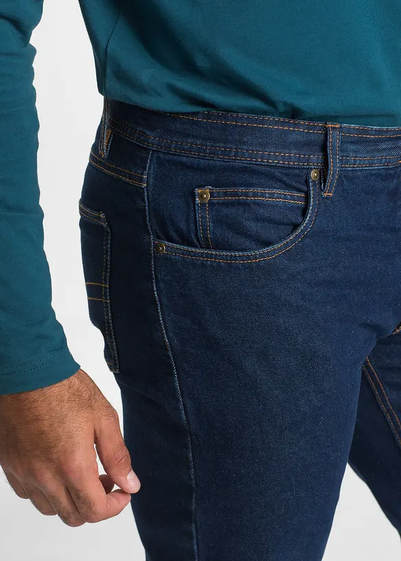 Jean droit, coupe classique, doublure chaude en flanelle, bonprix