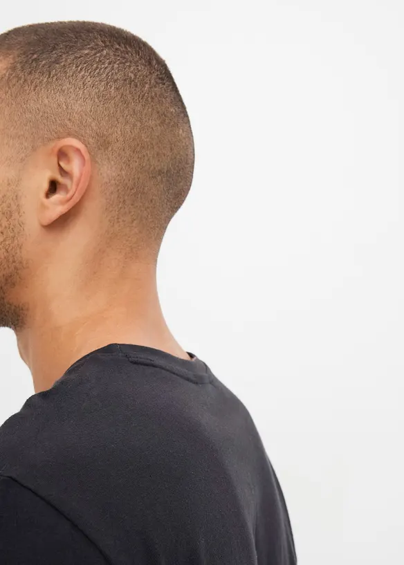 Lot de 2 T-shirts manches longues 100% coton, bonprix