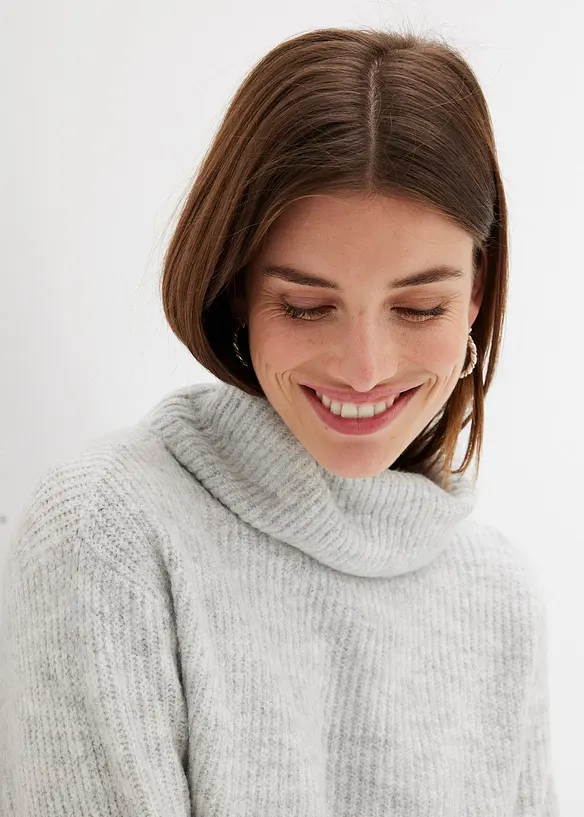 Robe en maille c&ocirc;tel&eacute;e, bonprix