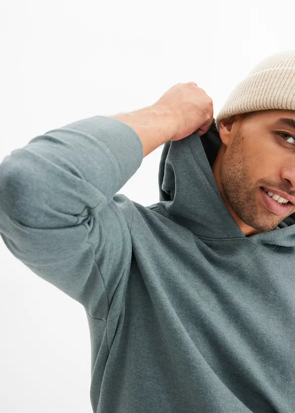 Sweat à capuche chiné, bonprix