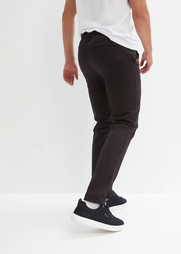 Pantalon droit stretch &agrave; taille &eacute;lastiqu&eacute;e, Regular Fit, bonprix