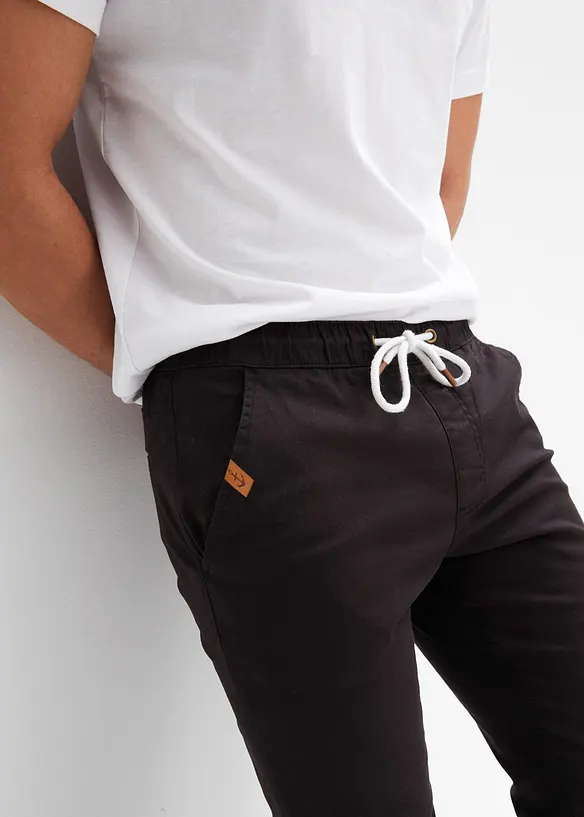 Pantalon droit stretch &agrave; taille &eacute;lastiqu&eacute;e, Regular Fit, bonprix