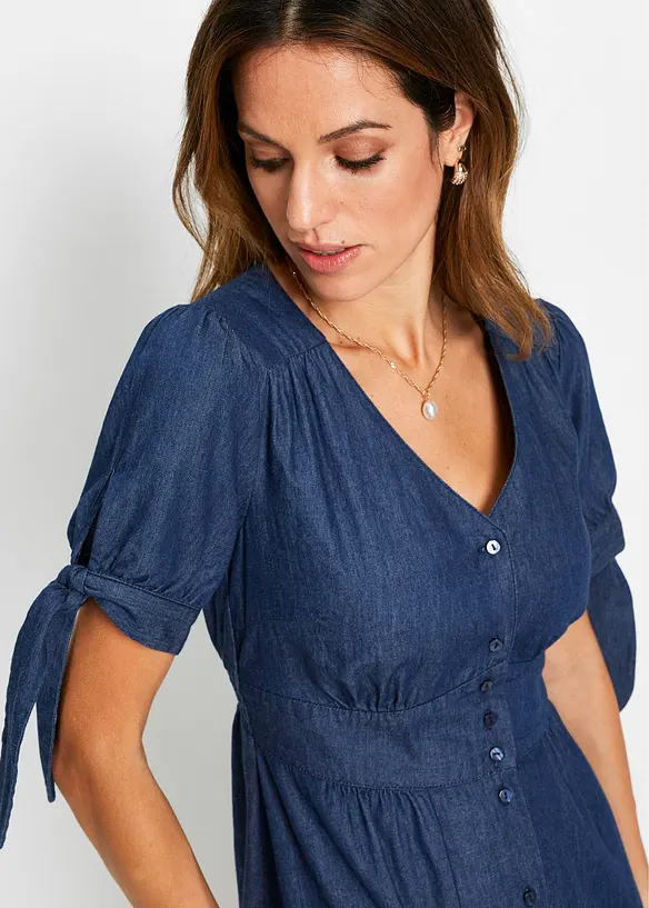 Robe longue en jean, bonprix