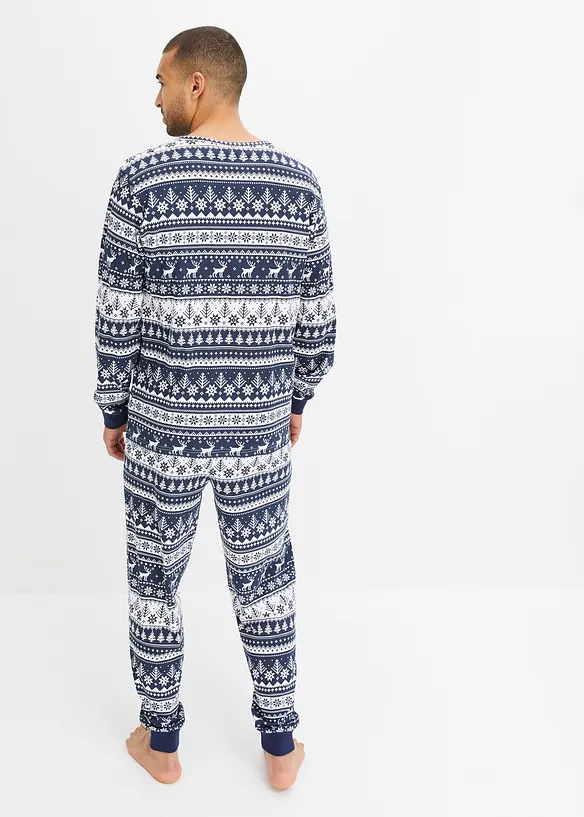 Pyjama homme à manches longues, bonprix