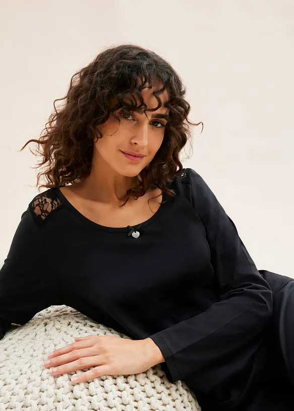 Pyjama avec dentelle, bonprix