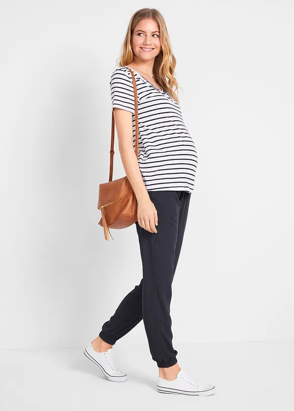 Pantalon de grossesse en viscose légère, loose, bonprix