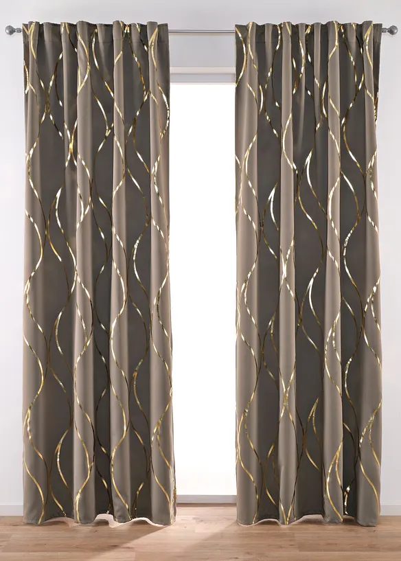 Rideau obscurcissant à imprimé brillant (1 pce), bonprix