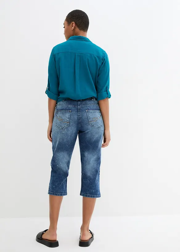 Jean stretch droit taille normale, longueur 3/4, bonprix