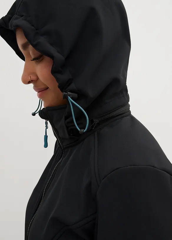 Parka déperlante en softshell avec doublure peluche, bonprix