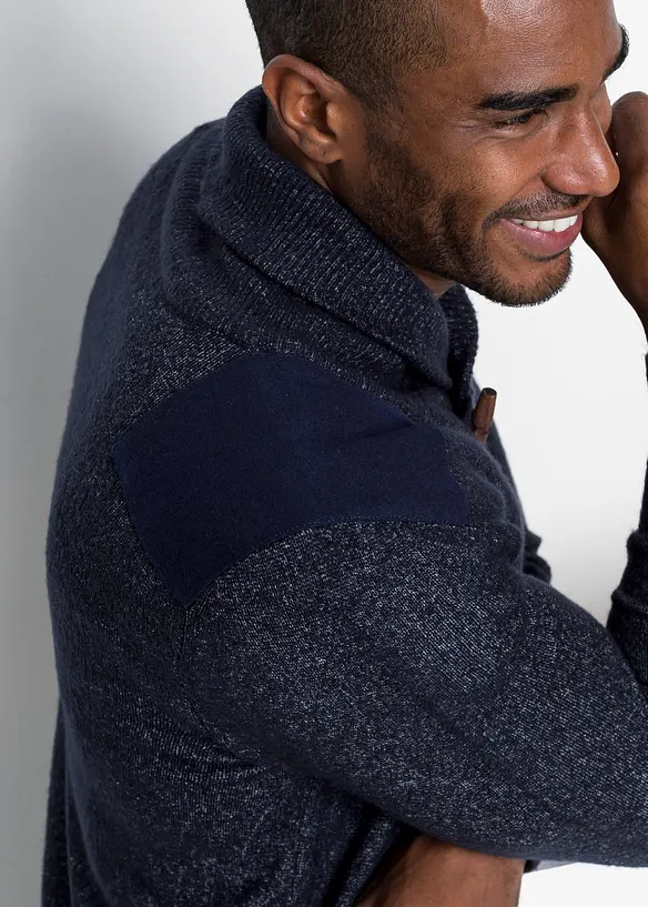 Pull en fine maille à col châle, bonprix