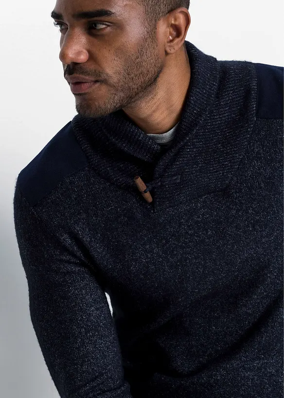 Pull en fine maille à col châle, bonprix