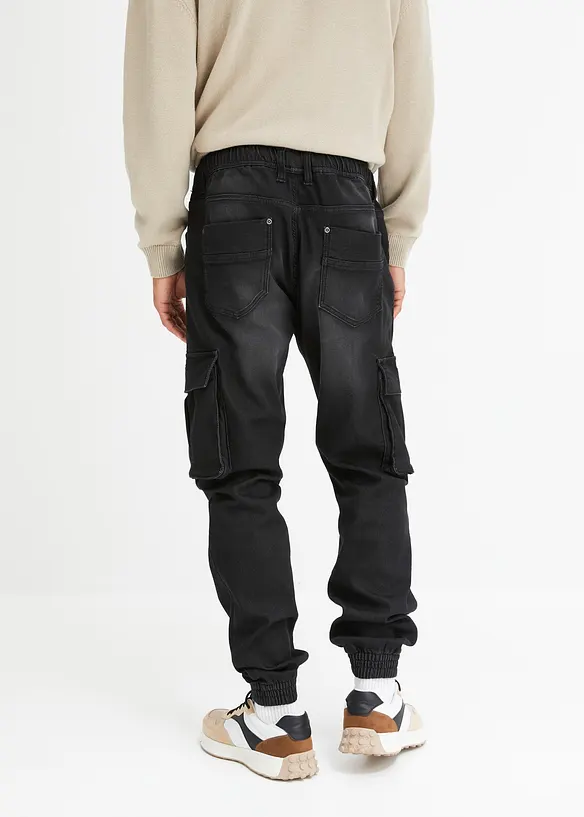 Jean jogger droit en molleton, slim, bonprix