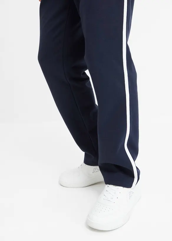 Lot de 2 pantalons de jogging à détails contrastants, loose, bonprix