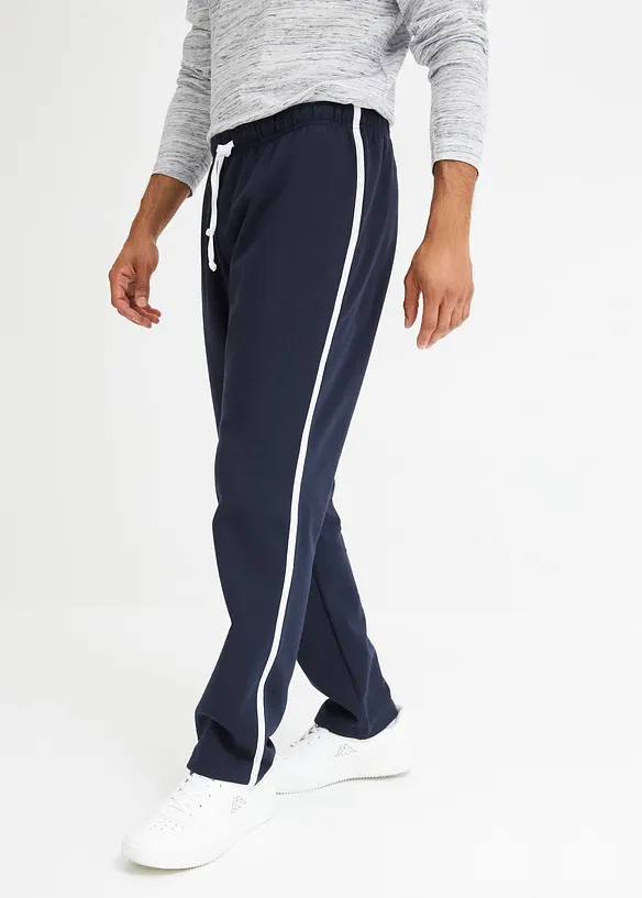 Lot de 2 pantalons de jogging à détails contrastants, loose, bonprix