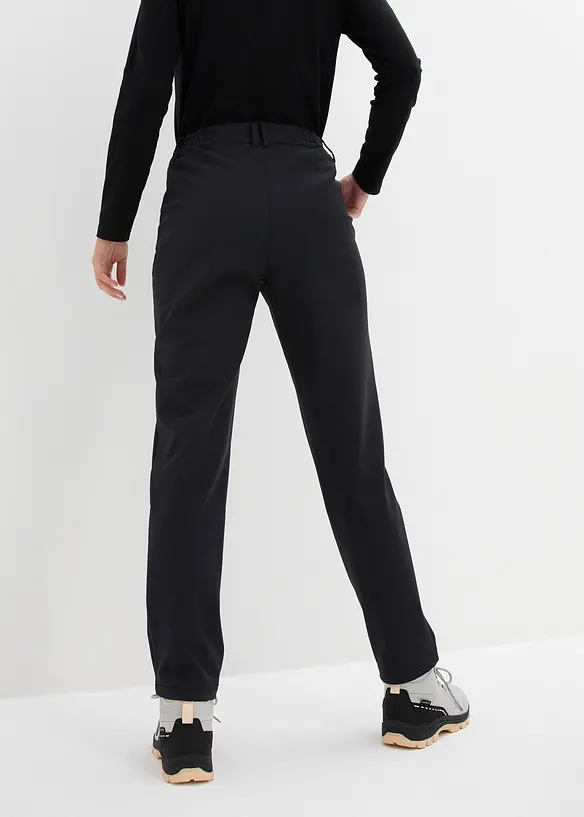 Pantalon déperlant en softshell extensible avec taille élastiquée, bonprix