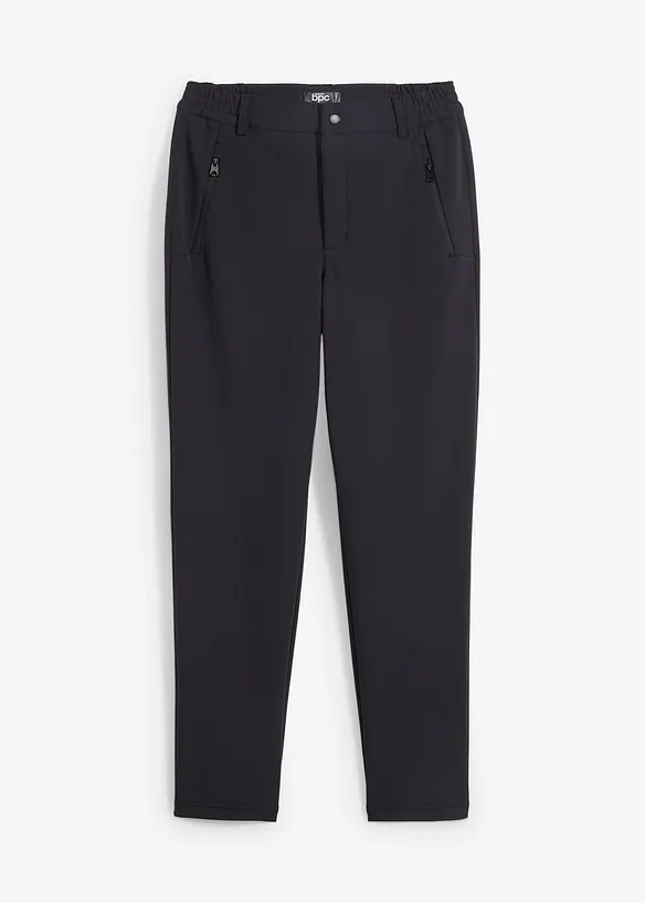 Pantalon déperlant en softshell extensible avec taille élastiquée, bonprix