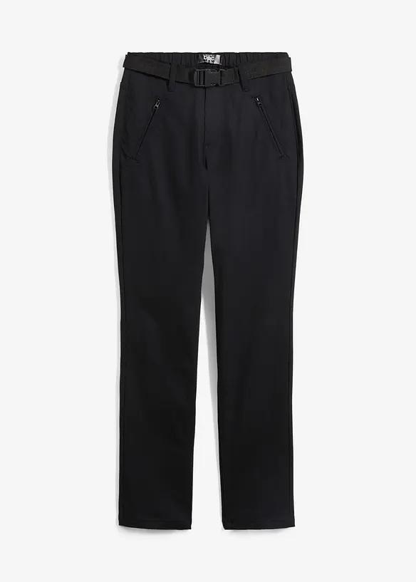 Pantalon déperlant en twill extensible avec ceinture, bonprix
