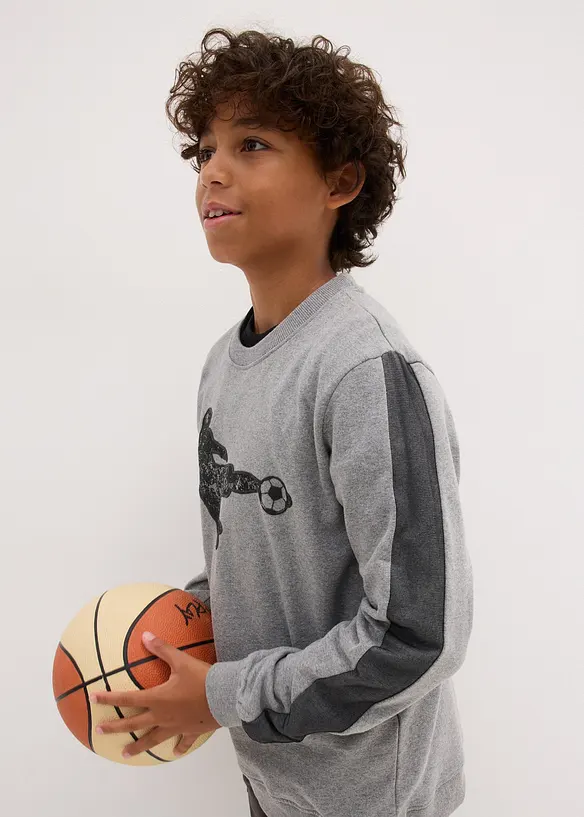 Sweat en doux coton mélangé, bonprix