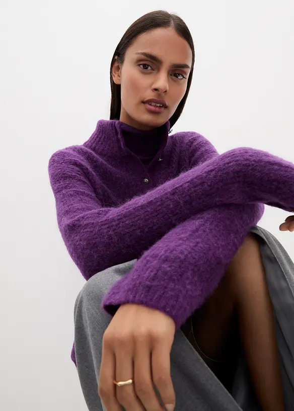 Pull oversize en mélange laine et alpaga, bonprix