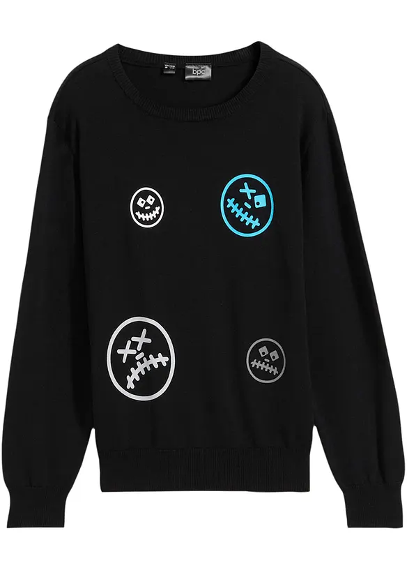 Pull en fine maille 100% coton, bonprix